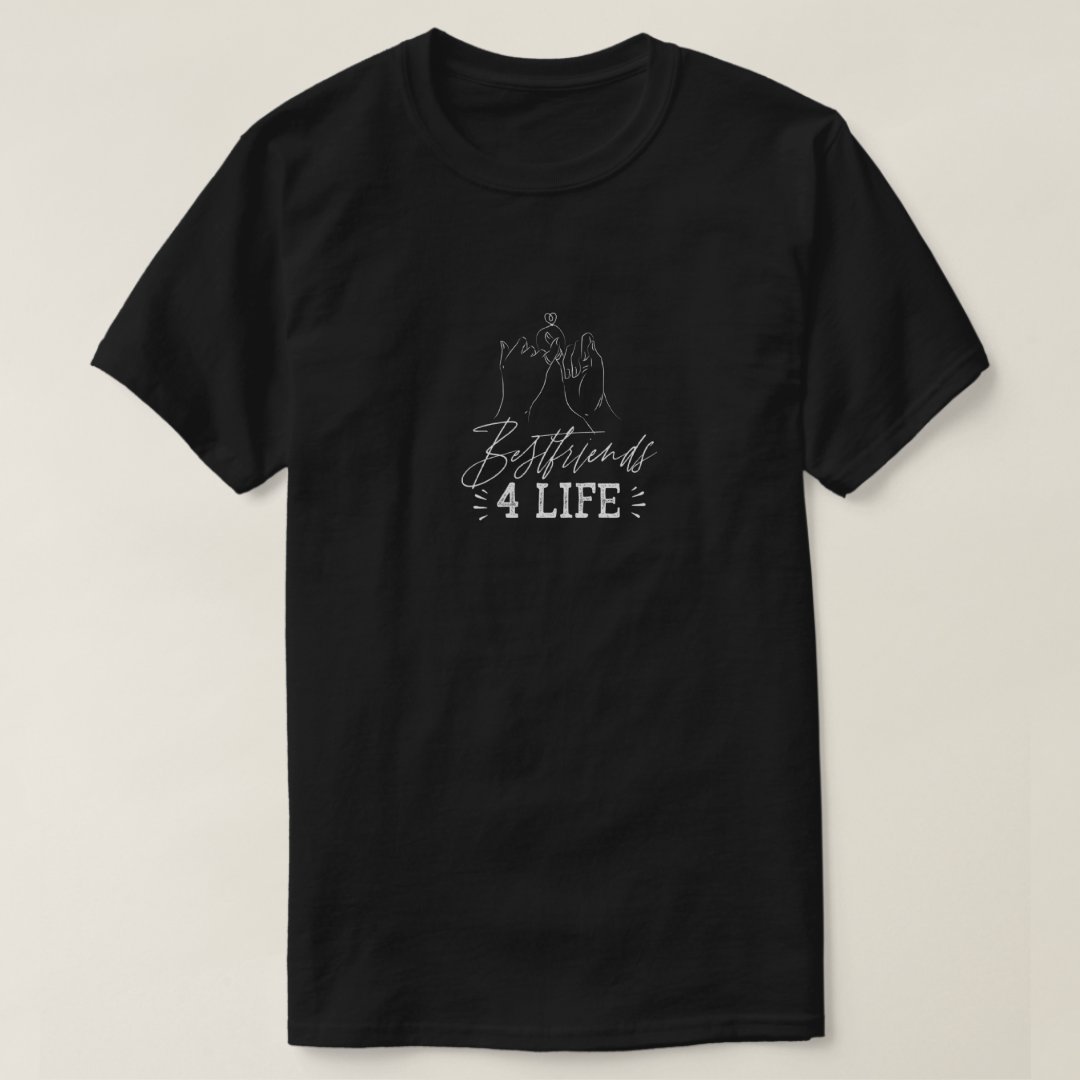 Best Friends Day Best Friends 4 Life Printed T-Shirt