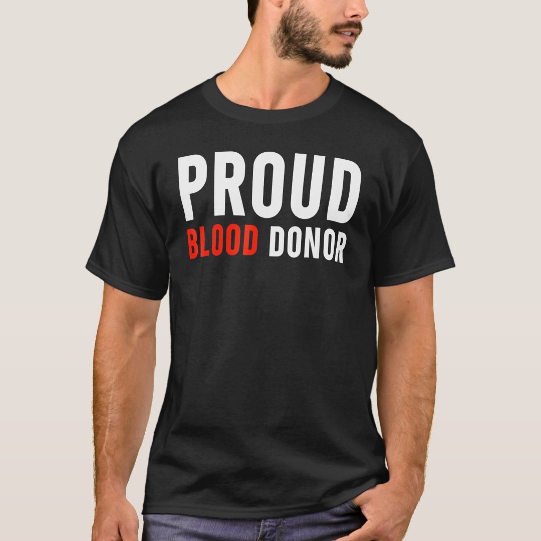 World Blood Donor Day Proud Blood Donor Printed T-Shirt