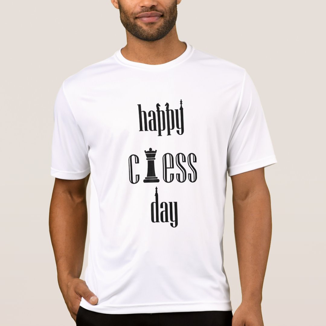 Chess Lover Happy Chess Day Printed T-Shirt