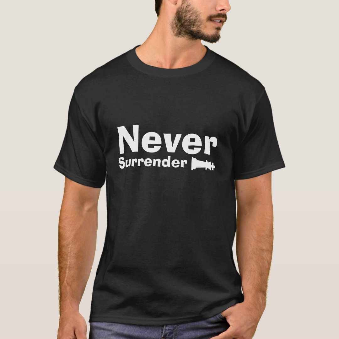 Chess Lover Never Surrender Chess Day Printed T-Shirt
