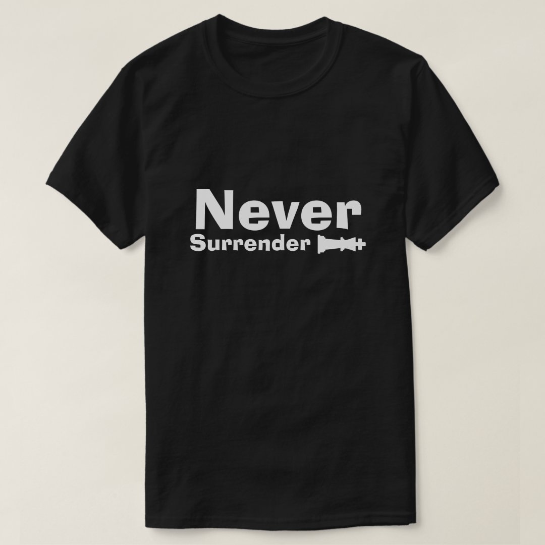 Chess Lover Never Surrender Chess Day Printed T-Shirt