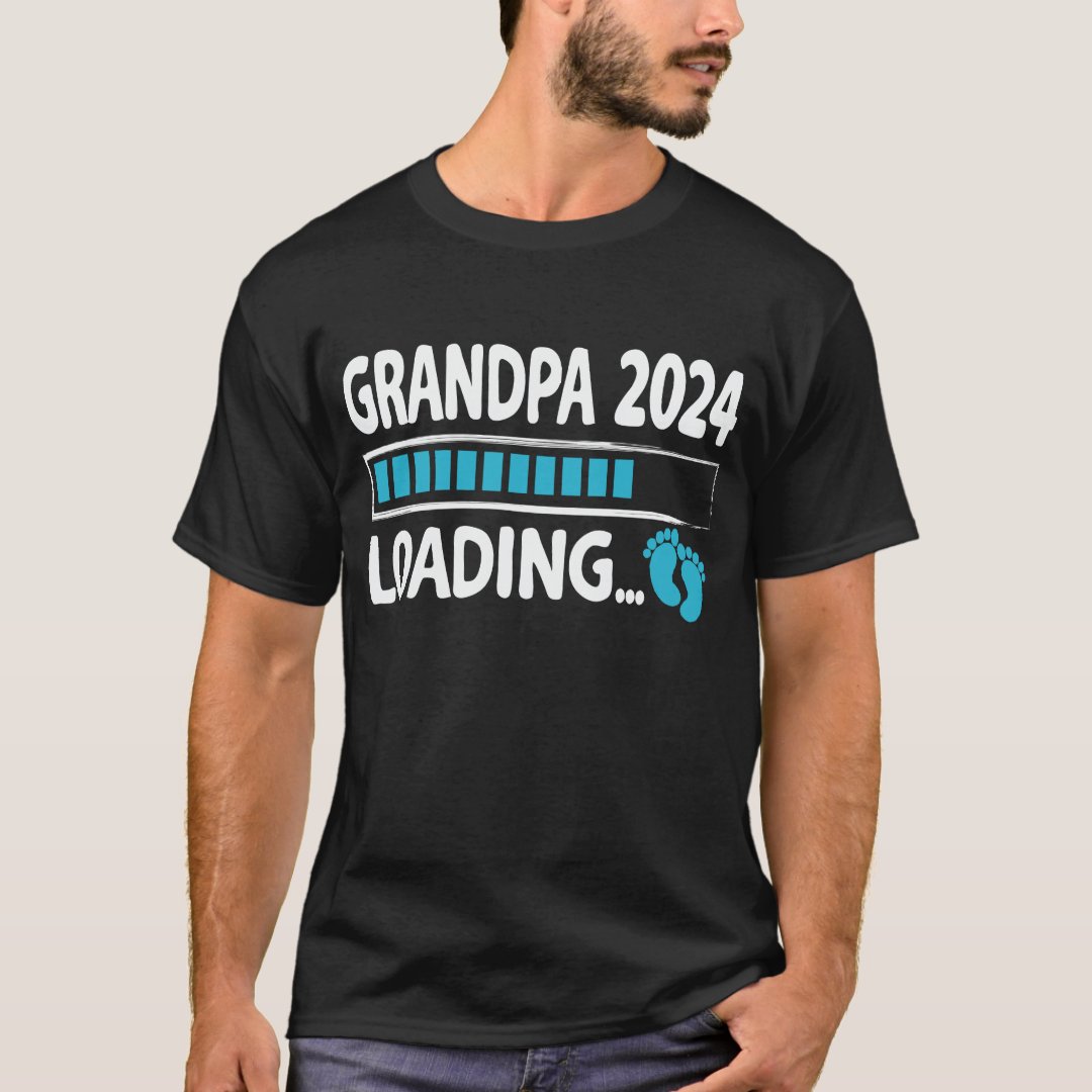 Grandparents' Day Grandpa 2024 Loading Funny T-Shirt