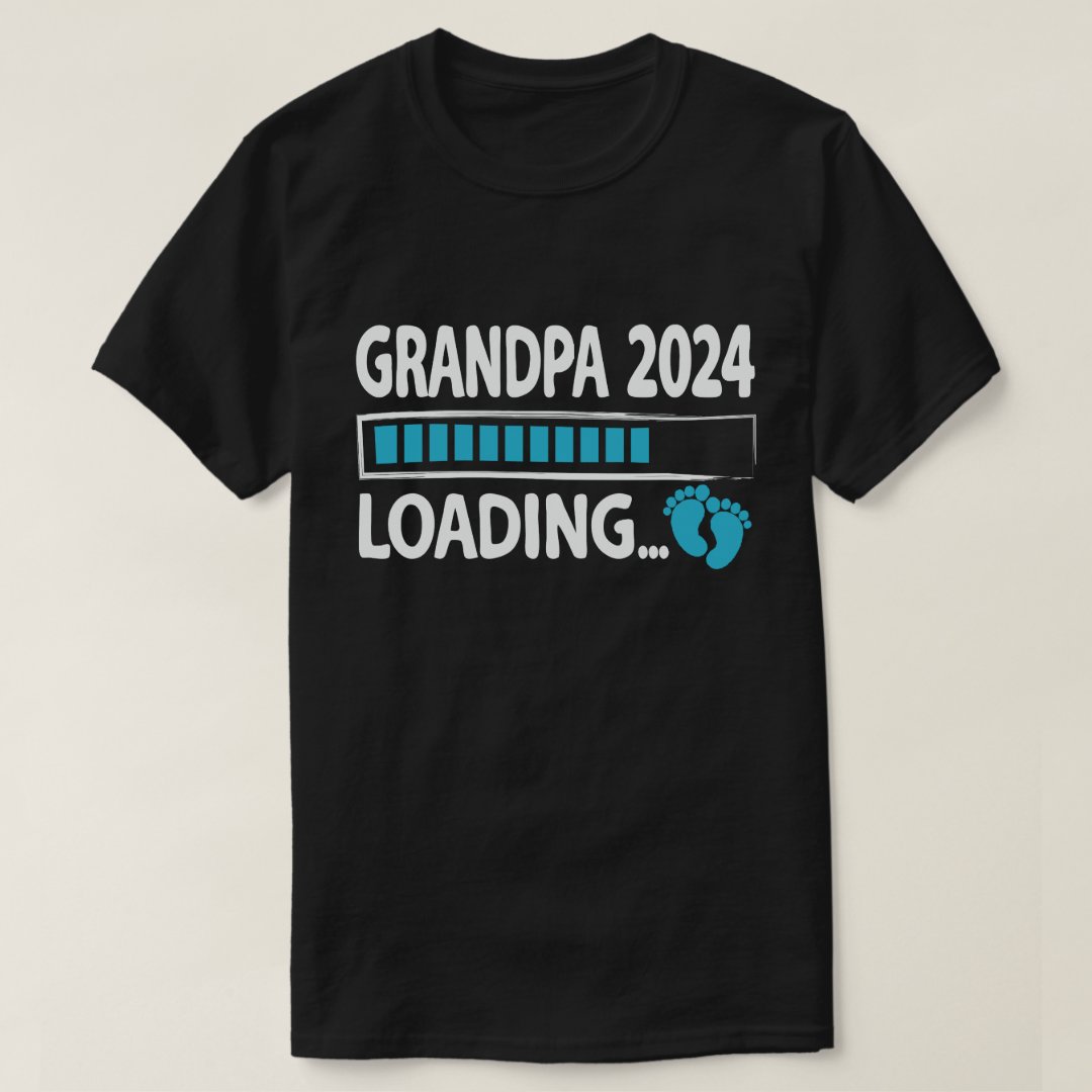 Grandparents' Day Grandpa 2024 Loading Funny T-Shirt