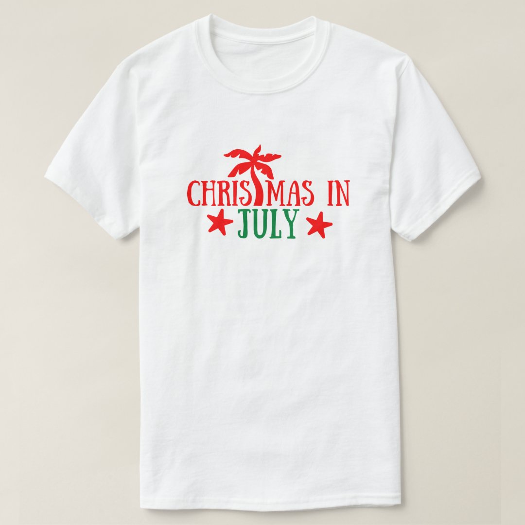 Beach Summer Holiday Christmas in July Xmas T-shirt