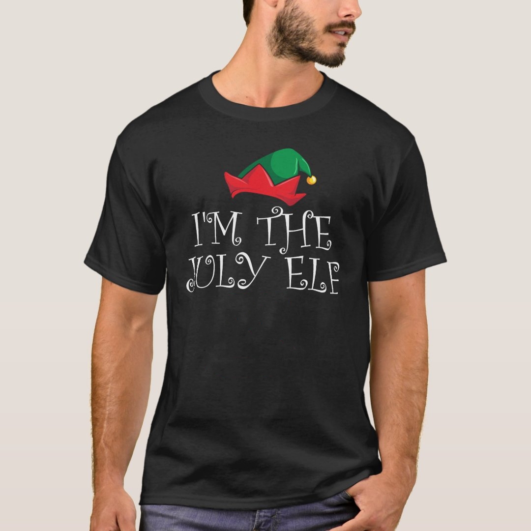 Christmas in July I'm The July Elf Beach Xmas T-shirt