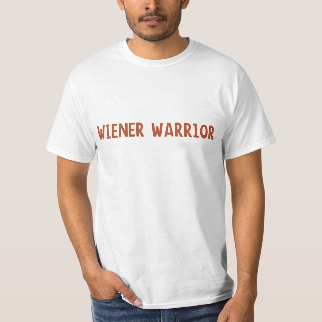 Hot Dog Lover Wiener Warrior Printed T-shirt