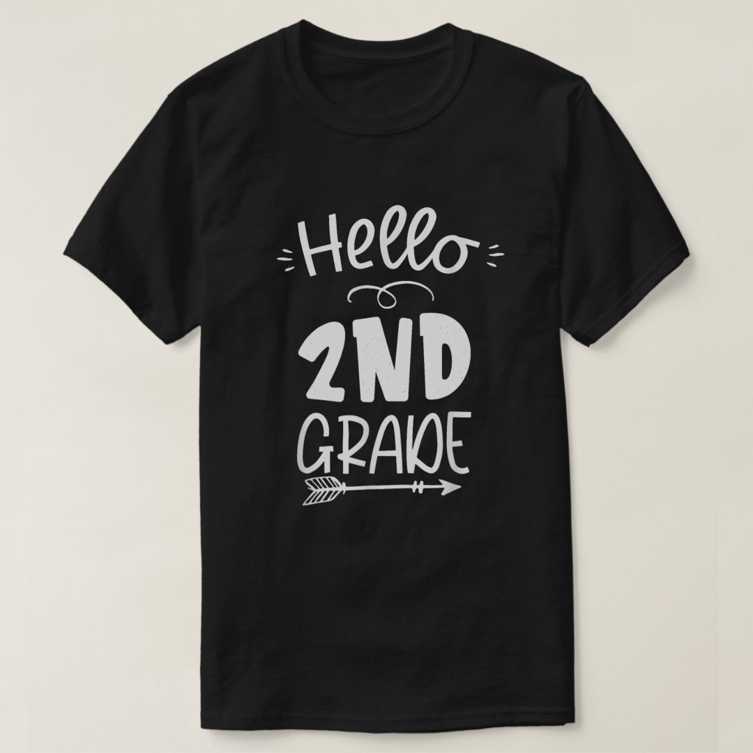 Back To School Season Hello 2nd Grade Printed T-Shirt