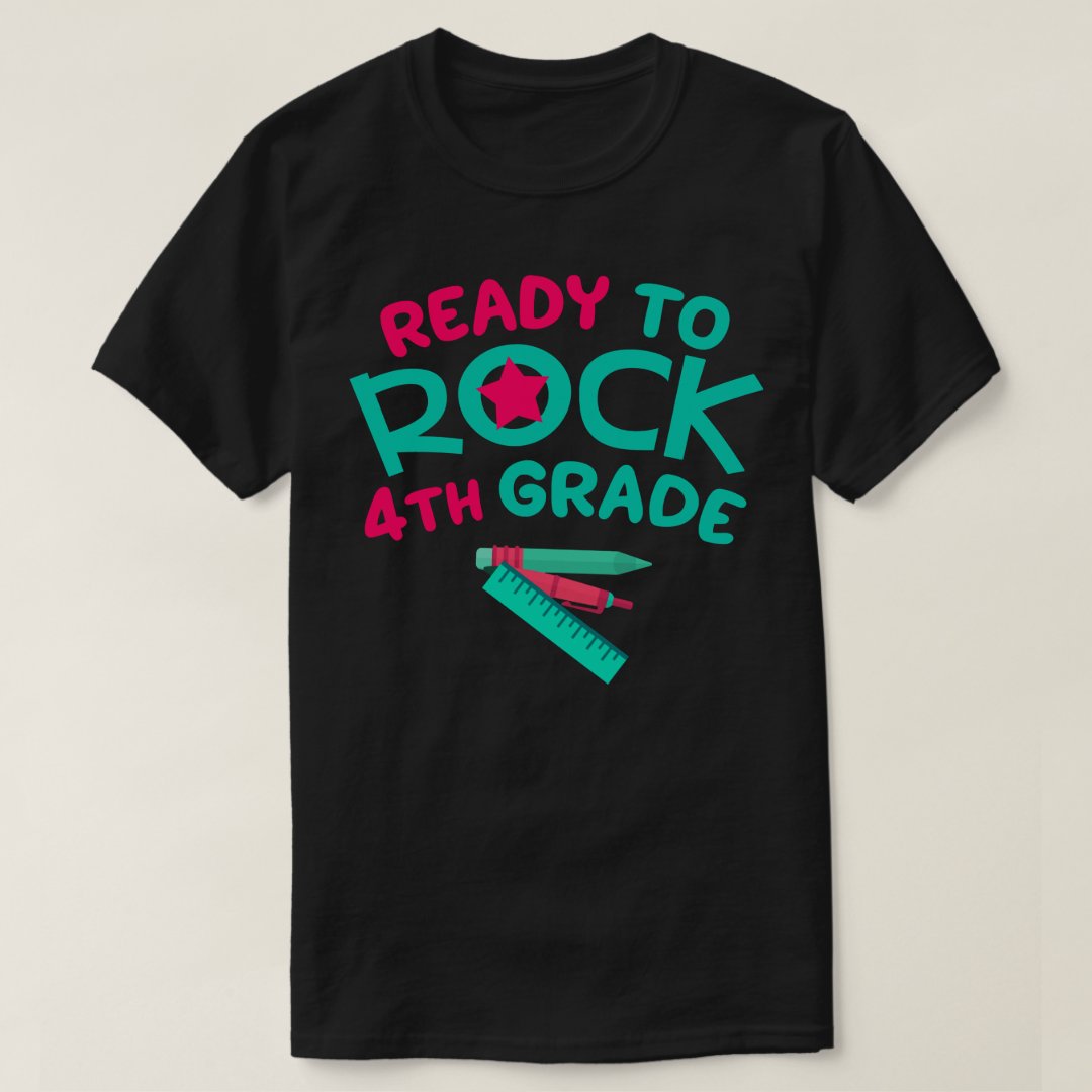 Ready To Rock Fourth Grade Back To School Season T-Shirt
