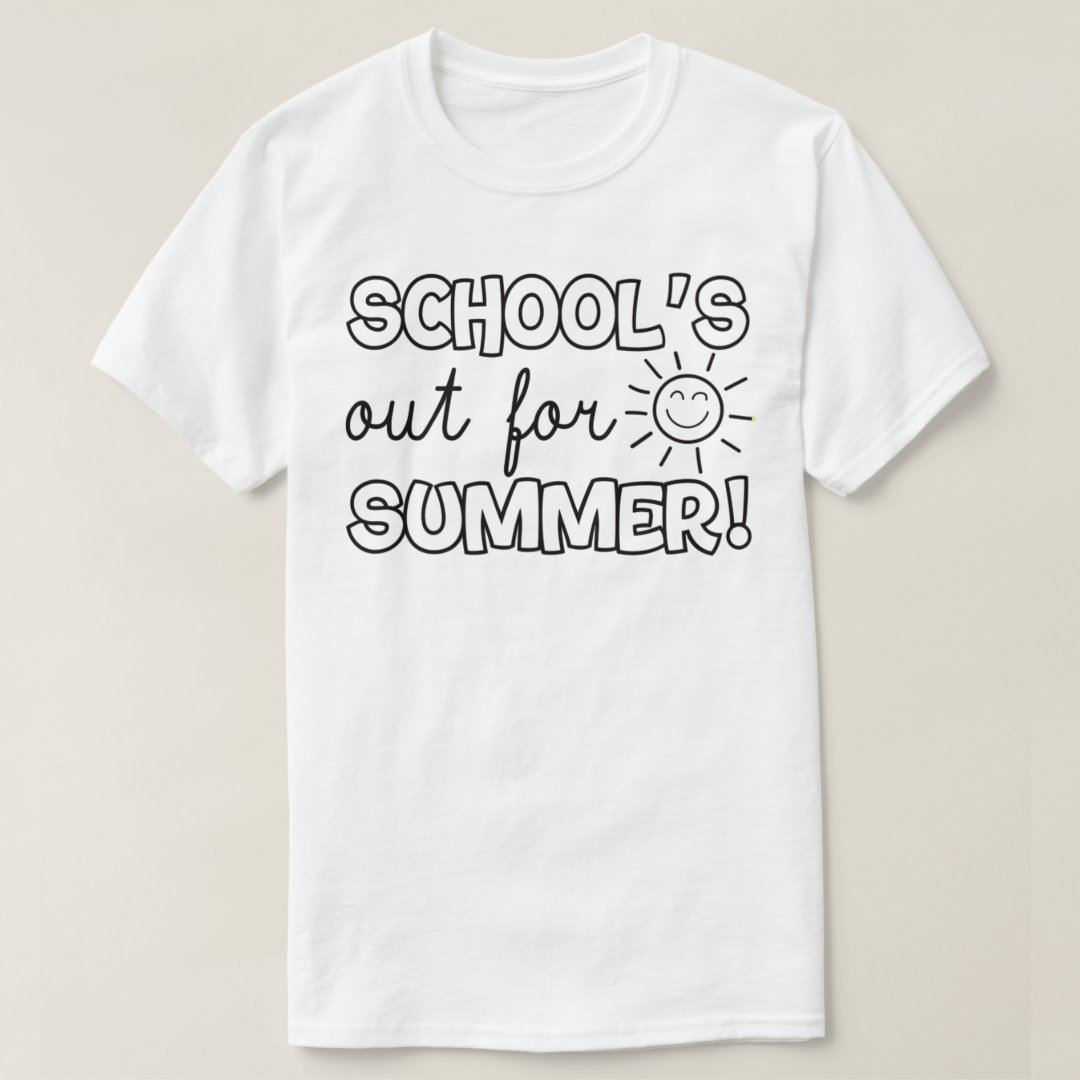 Summer Vacation School's Out For Summer Printed T-Shirt