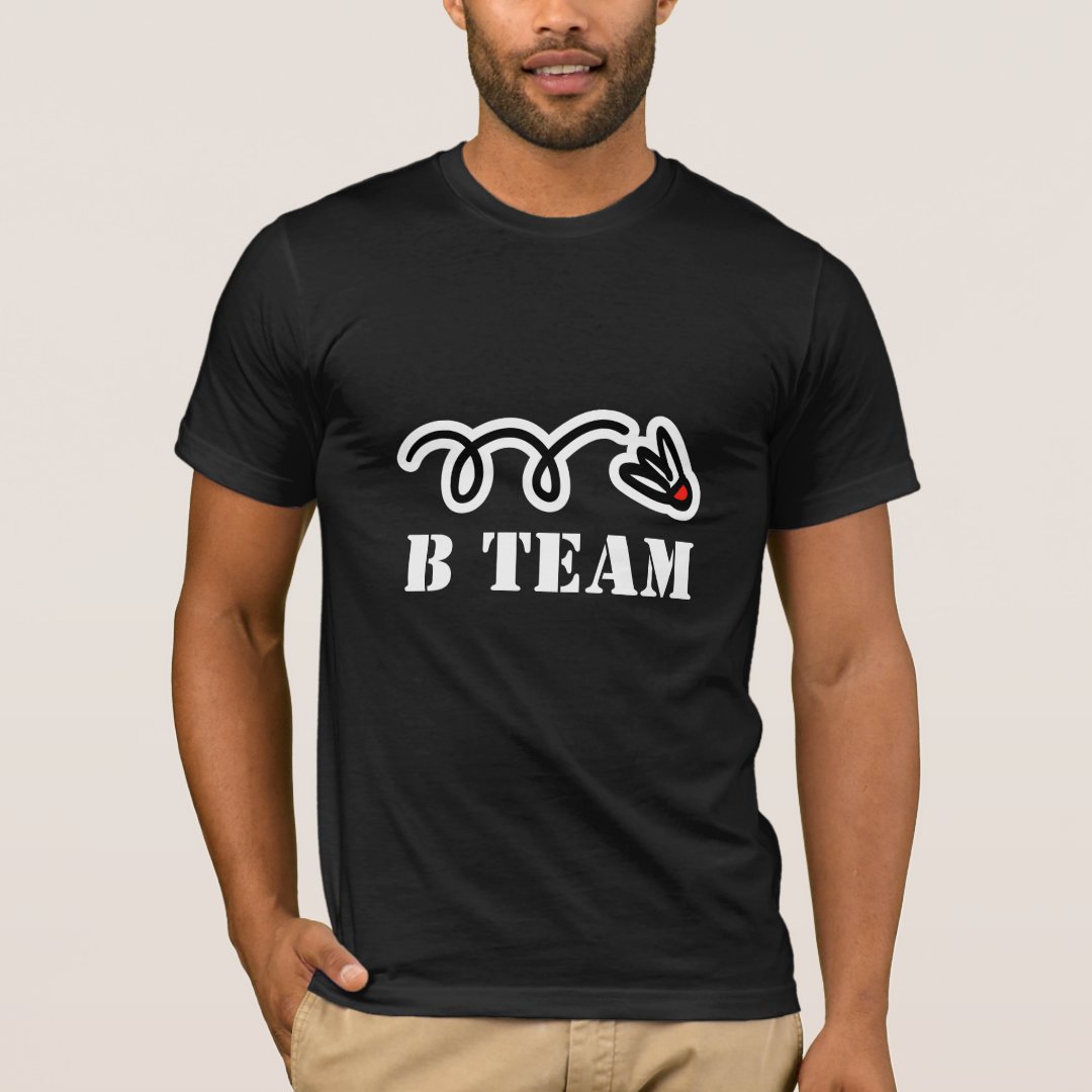 Sports Badminton Support B Team Printed T-Shirt