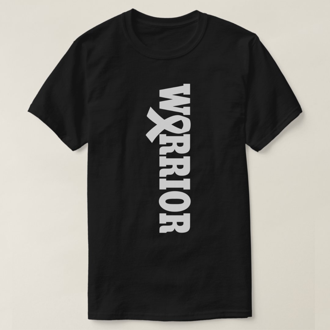 White Ribbon Warrior World Lung Cancer Day T-Shirt