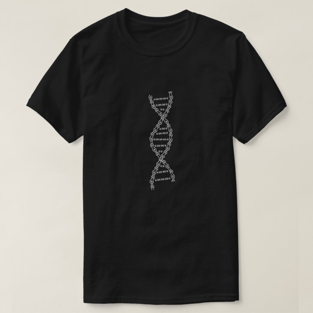 DNA Chain Sport Cycling Support Funny T-Shirt