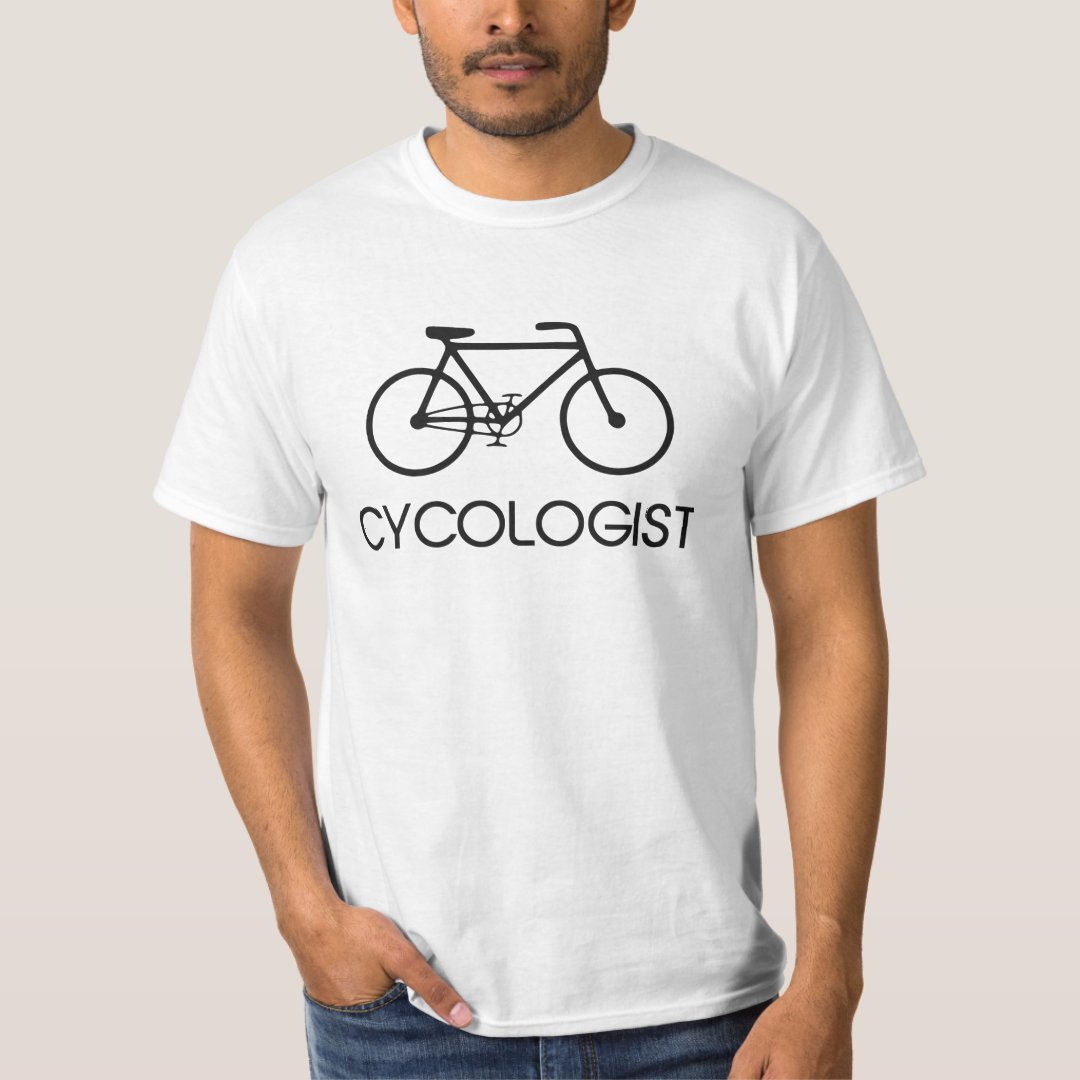 Sport Cycling Support Cycologist Printed T-Shirt