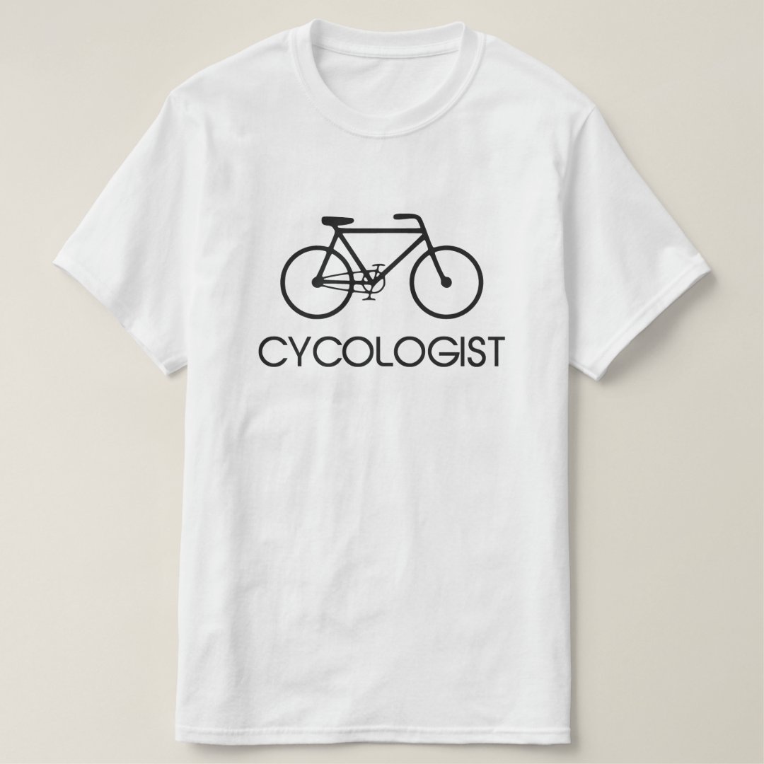 Sport Cycling Support Cycologist Printed T-Shirt