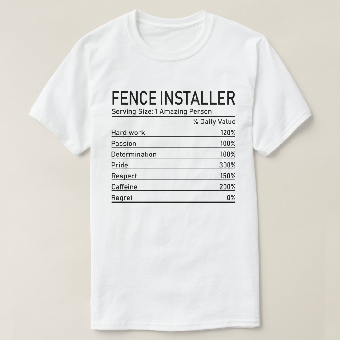 Sport Fencing Support Fence Installer Things Necessary For Fencing T-Shirt