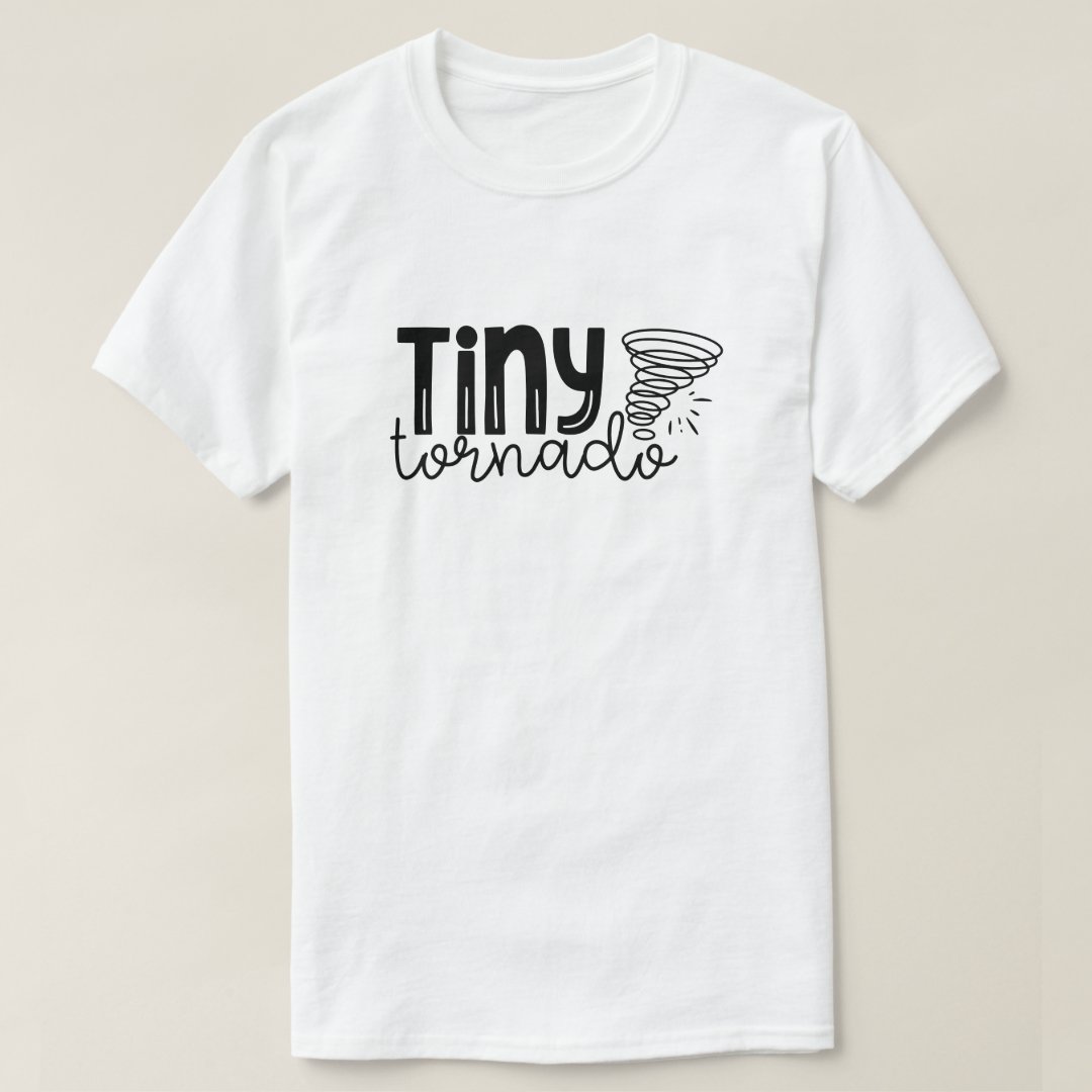 Weather Tornado Storm Tiny Tornado Printed T-Shirt