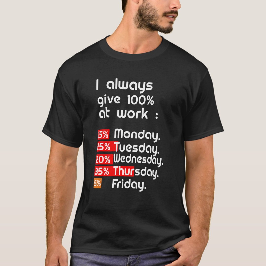 I Always Give 100 At Work Labor Day Gift Funny T-Shirt