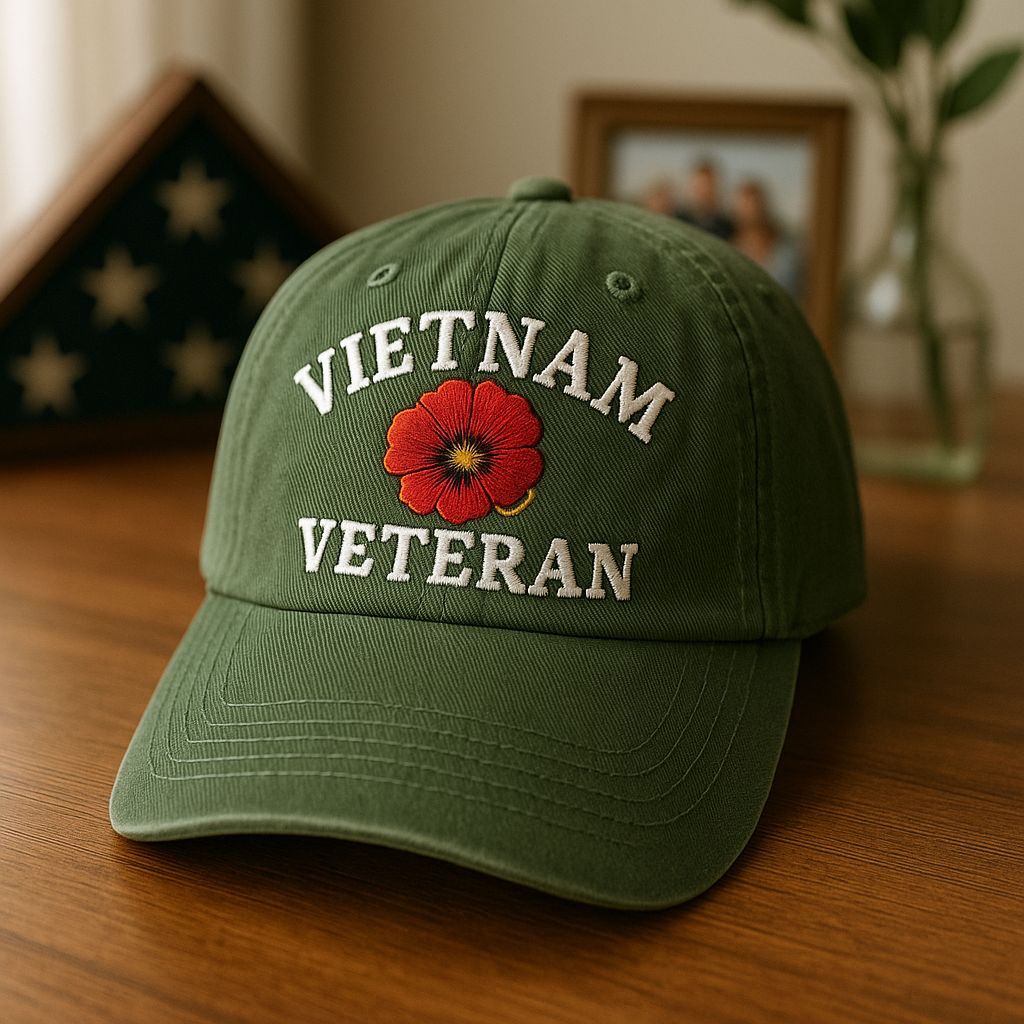 Vietnam Veteran Poppy Cap