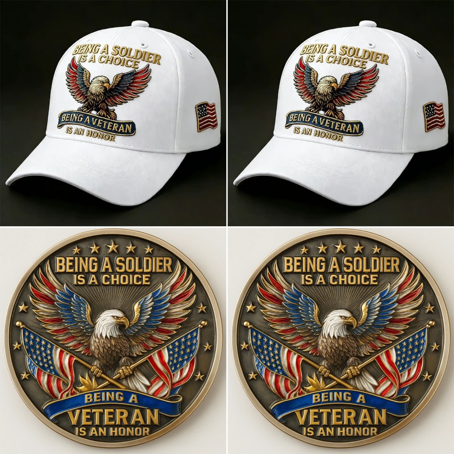 🏆Flash Sale 60% OFF - 🦅 “Being a Soldier, Being a Veteran” Commemorative Set 🇺🇸✨ — A Tribute to Duty, Courage, and Honor 