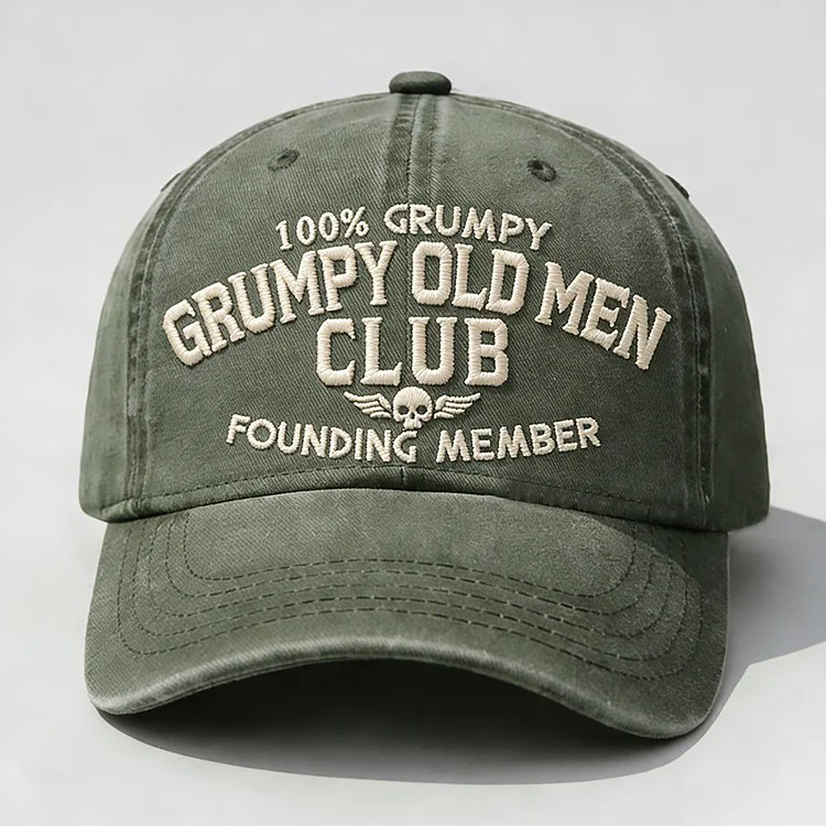Grumpy Old Men Club Embroidery Cap