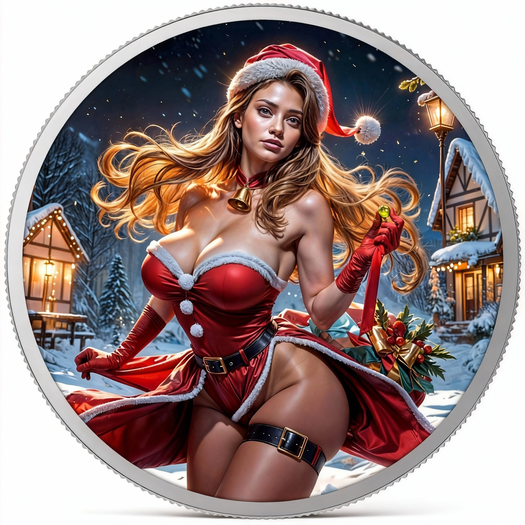  🎁Limited Edition🎁Sexy Santa Girl Challenge Coin 
