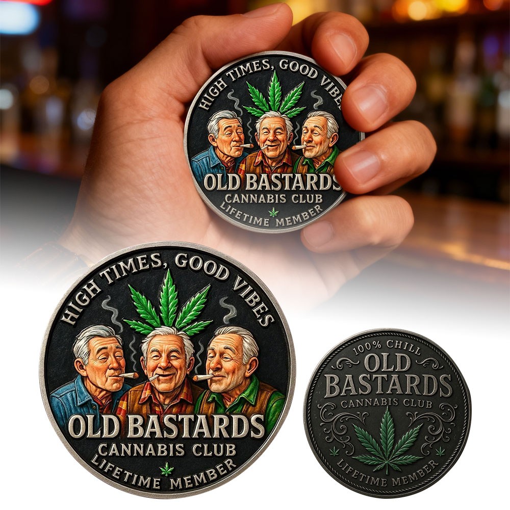 “Old Bastards Cannabis Club” Commemorative Coin