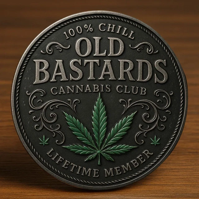 “Old Bastards Cannabis Club” Commemorative Coin