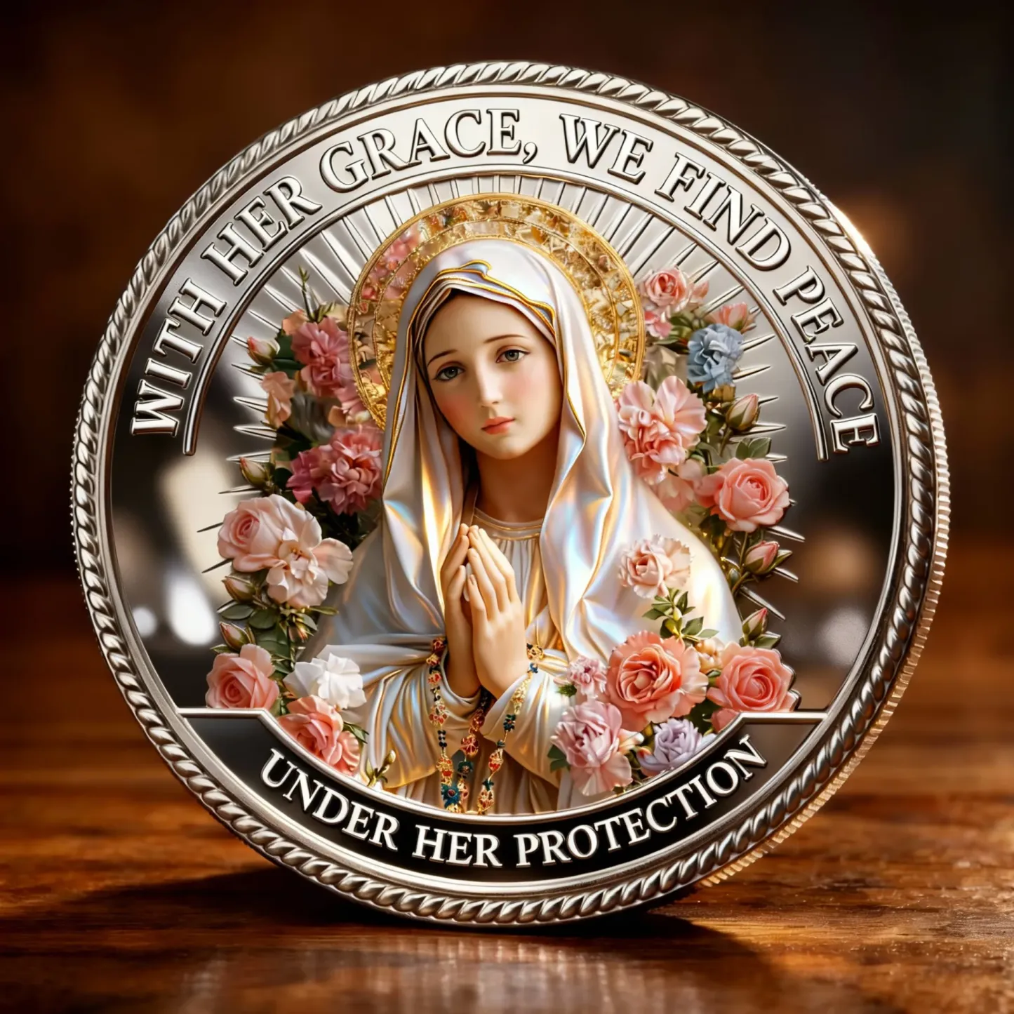 Under Her Protection Coin – Divine Peace and Love