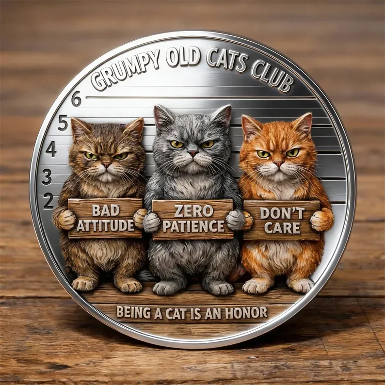 🔥🔥New Year 50% Off--Grumpy Old Cats Club Commemorative Coin
