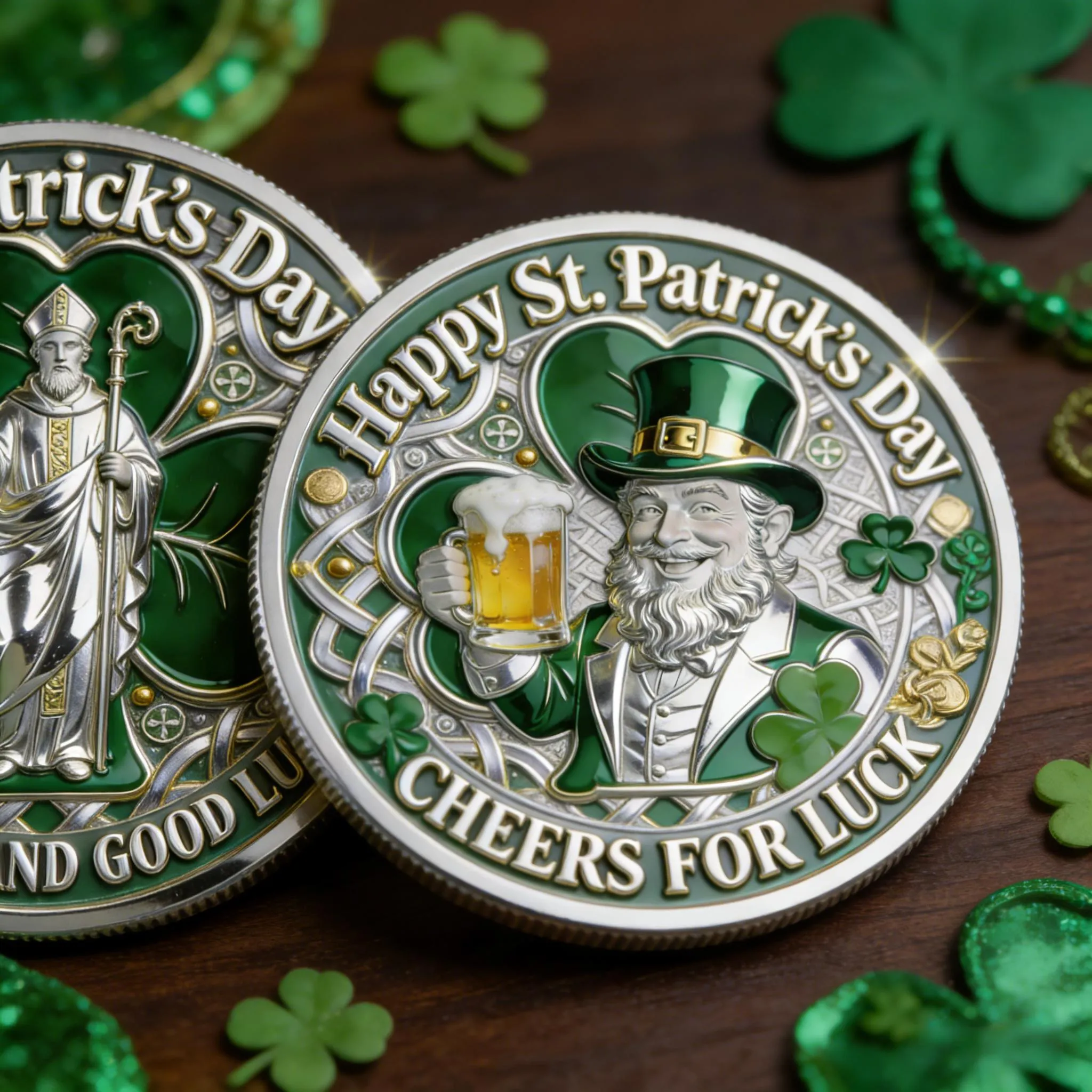 ☘ St. Patrick's Day Metal Commemorative Coin