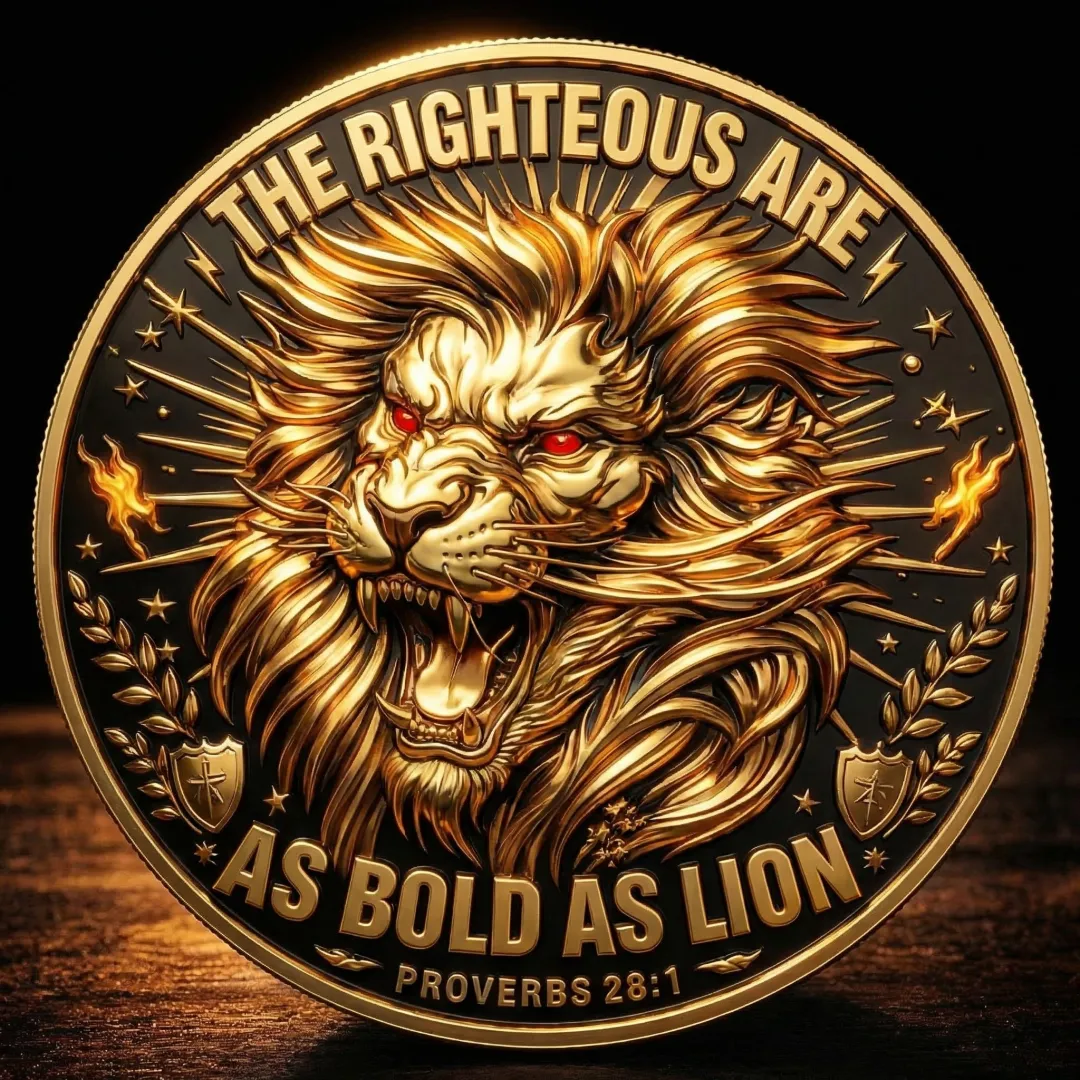 🏆NEW YEAR 60% OFF - 🦁“As Bold As a Lion” Faith & Valor Commemorative Coin