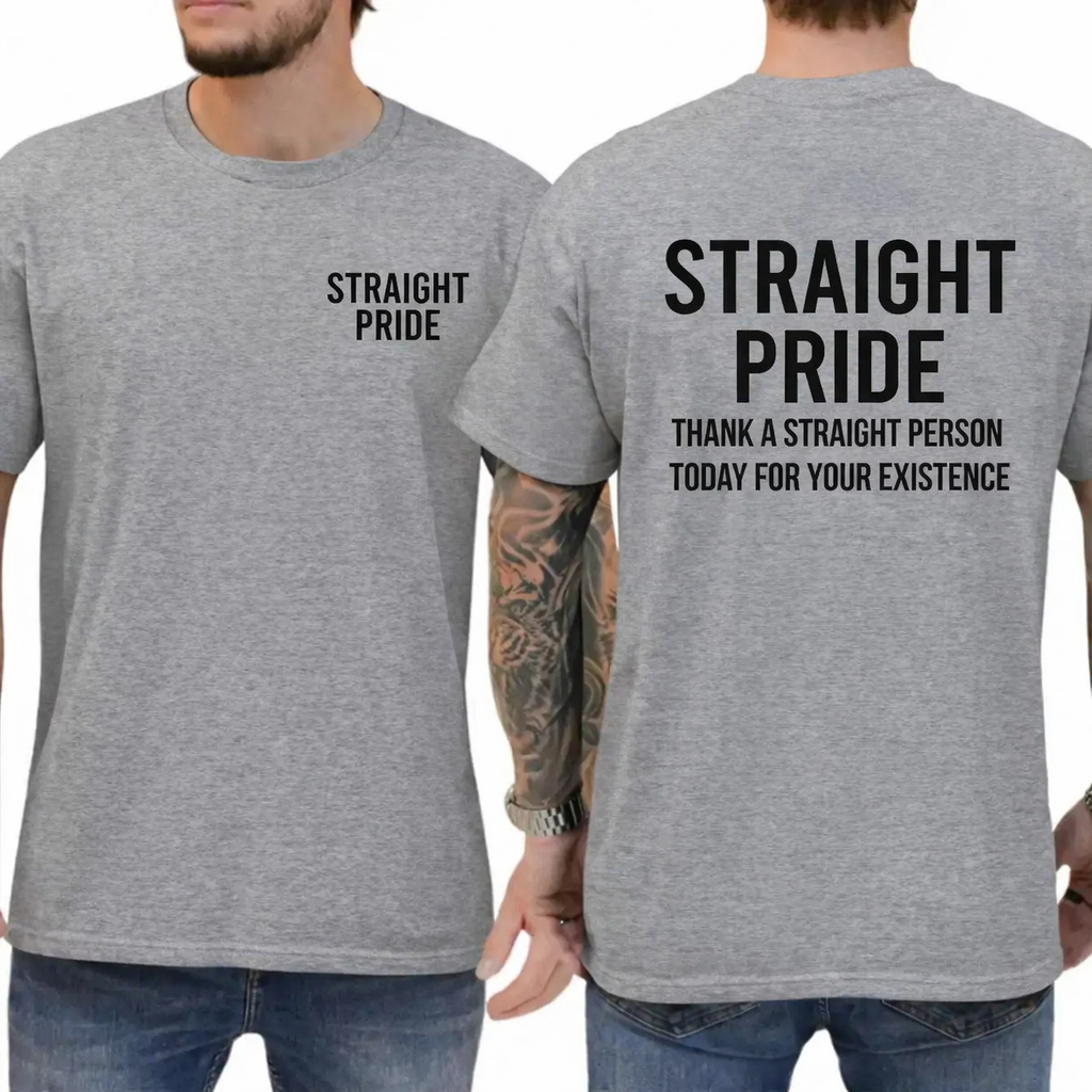 👕😄 Straight Pride Graphic Tee – Funny Unisex Cotton T-Shirt