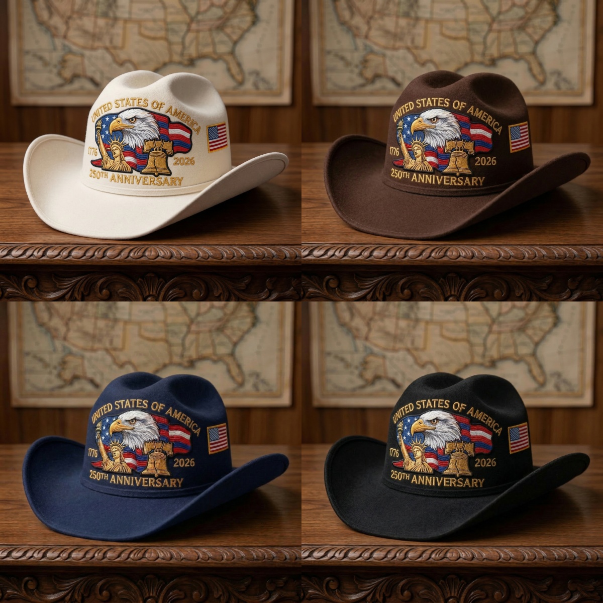 ⚡️Last Day 60% OFF -250 Years Later — Still Standing™ Patriotic Cowboy Hat