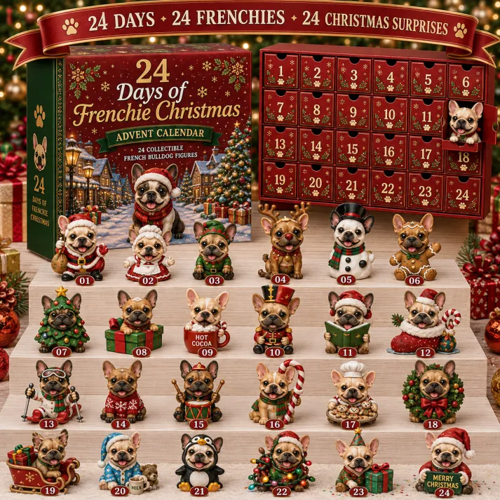 ⏰Limited Stock 50% OFF - 🎄🐶 2026 French Bulldog Advent Calendar – 24 Days of Frenchie Mischief(📦Buy 2 Free Shipping)