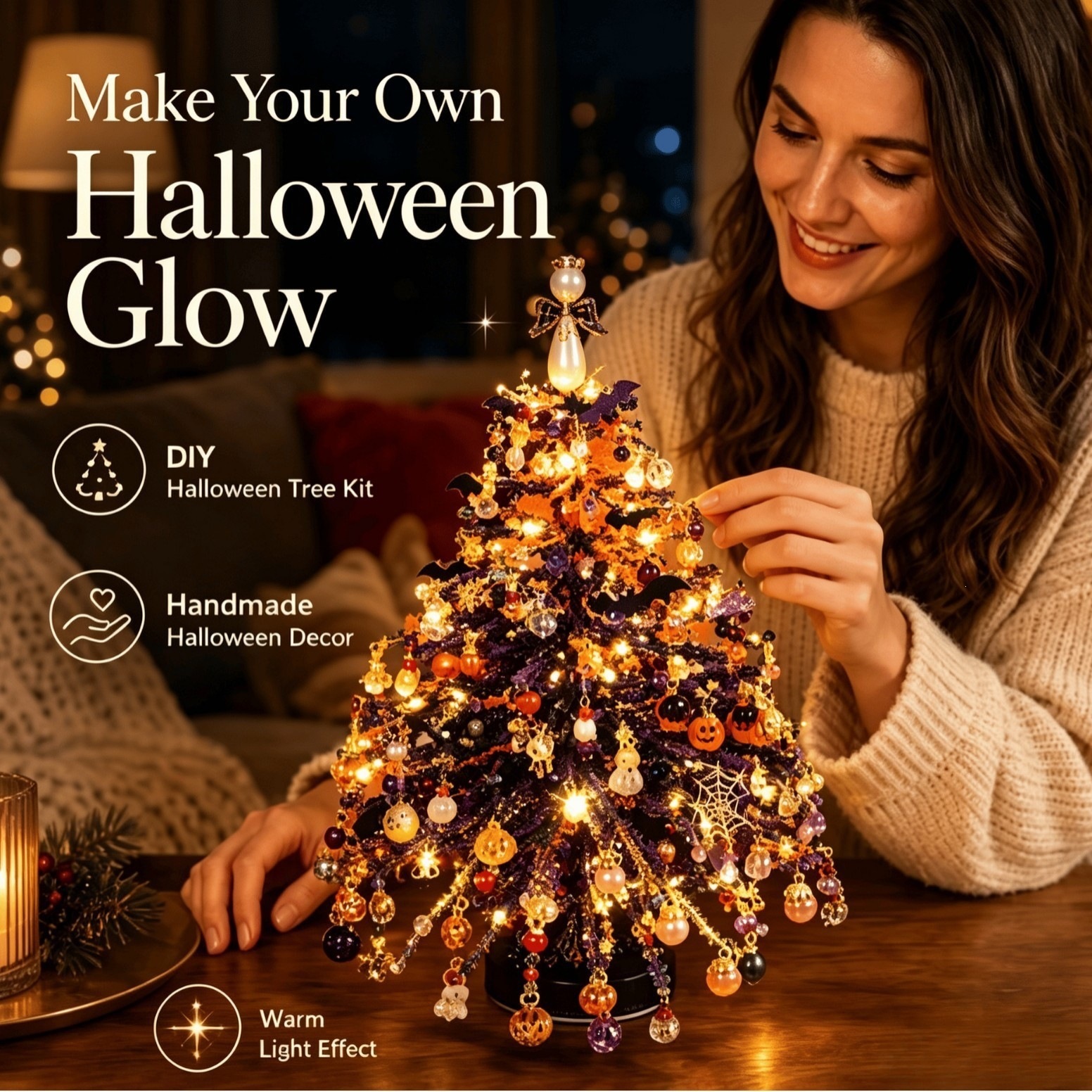 DIY Beaded Christmas Tree Ornament Craft Kit