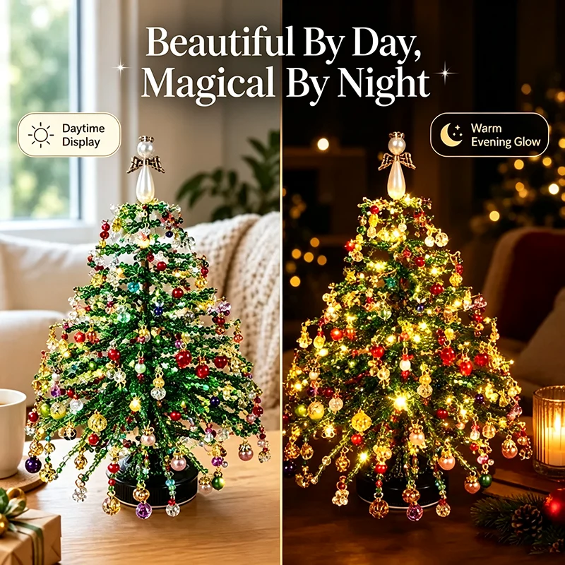DIY Beaded Christmas Tree Ornament Craft Kit