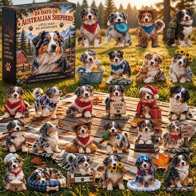 🐾 24 Days of Australian Shepherds — 24 Little Aussies, 24 Big Personalities