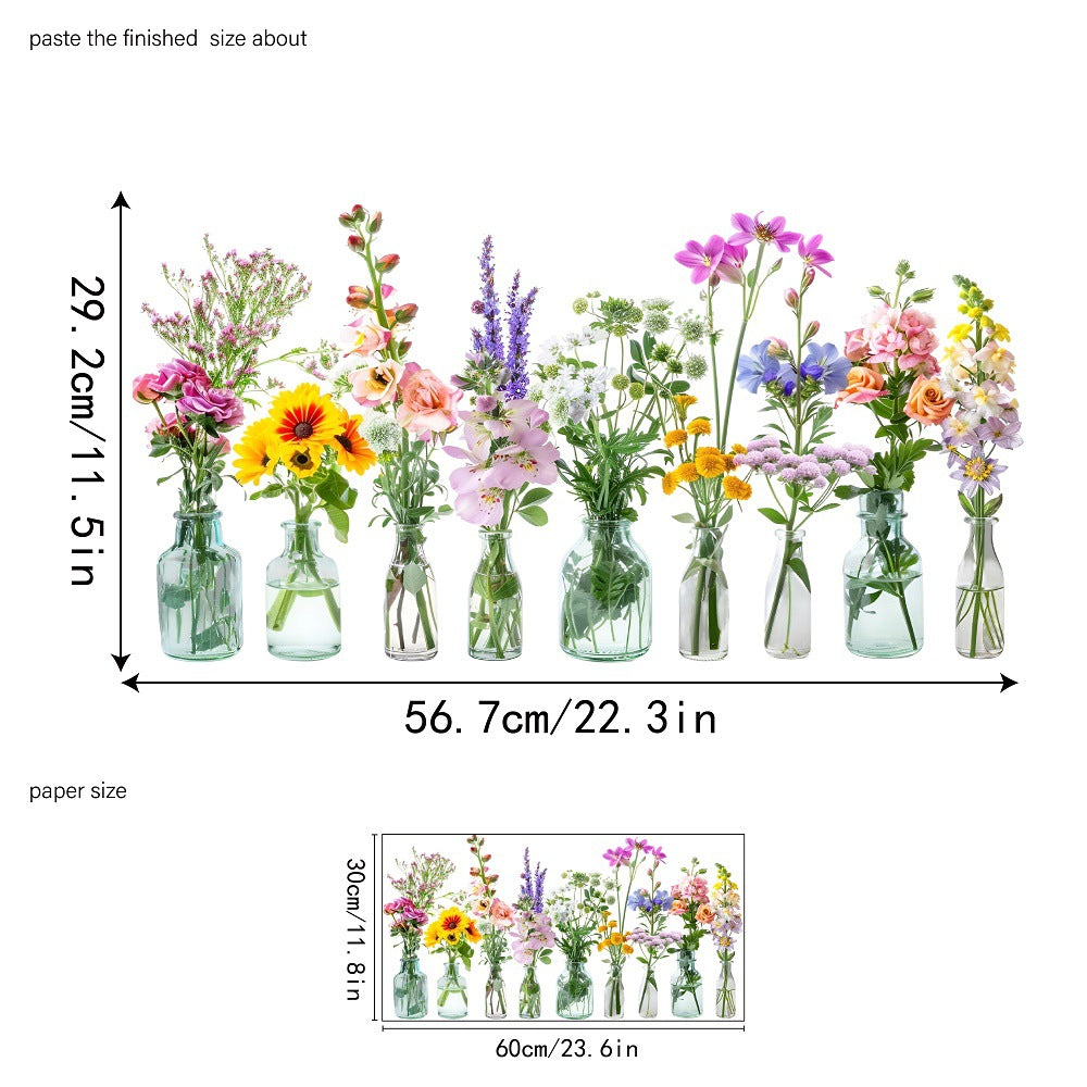 🔥Last Day Sale 🎁50K+ SOLD! ✨💐Colorful Floral Bouquet Window Sticker🖼️