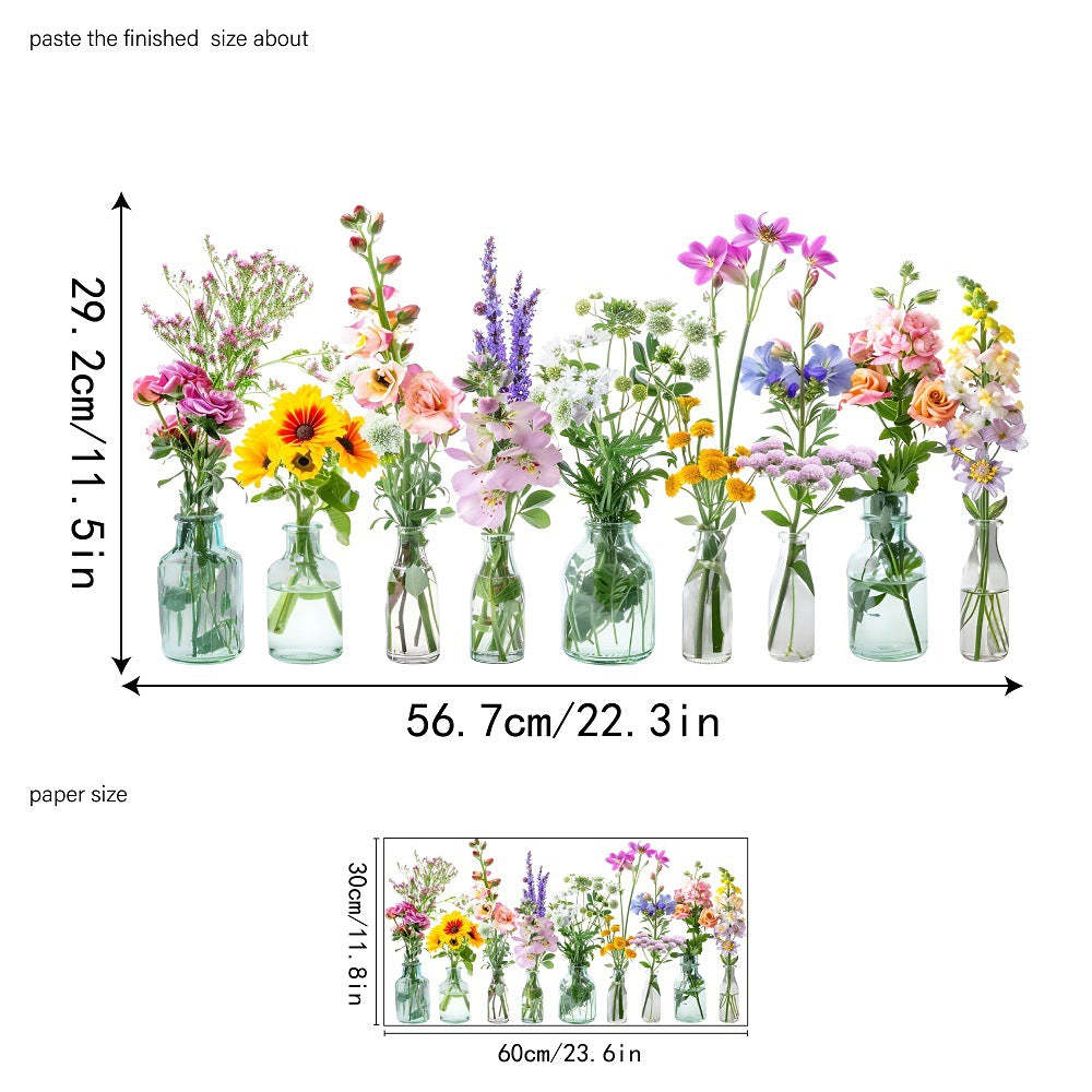 🔥Last Day Sale 🎁50K+ SOLD! ✨💐Colorful Floral Bouquet Window Sticker🖼️