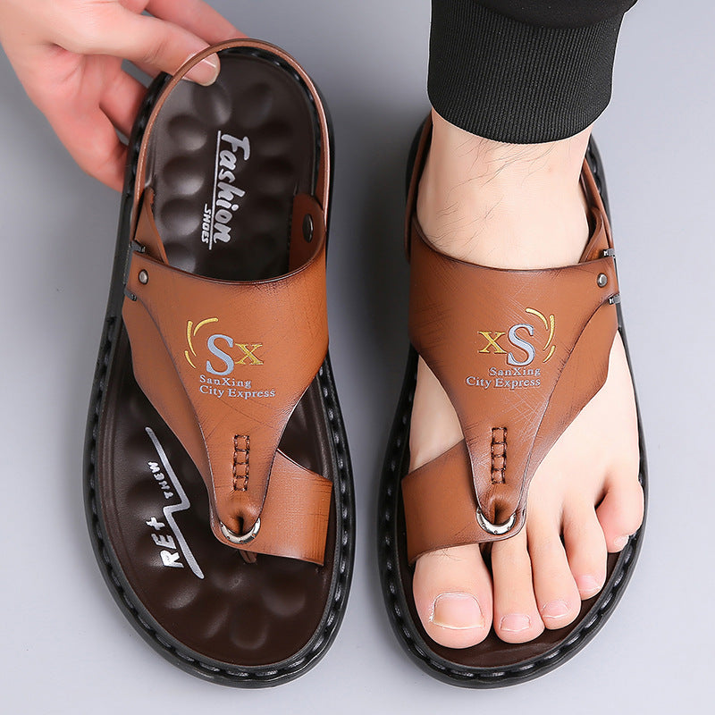 Men's 2-Way Summer Sandals – Convertible Slides with Adjustable Backstrap (US7-13)