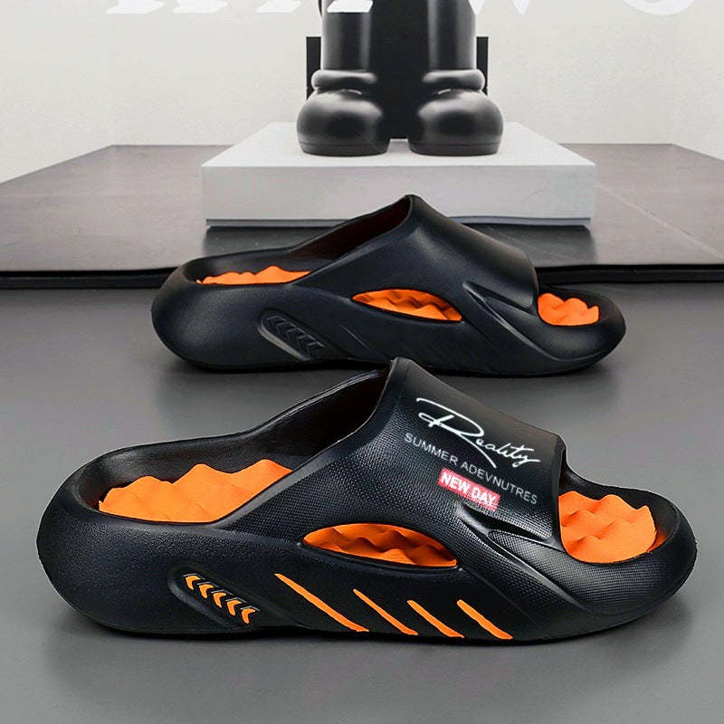 Summer Massage Slippers for Men – Soft Sole Slide Sandals for Indoor & Outdoor, Casual & Beach Use