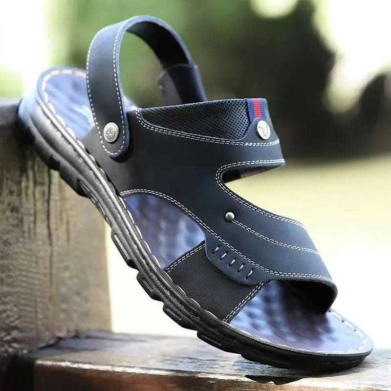 Men's Two-way Outdoor Leather Sandals/Slippers