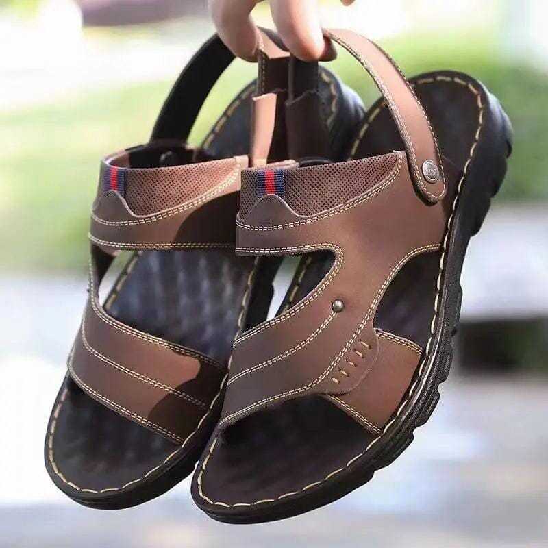 Men's Two-way Outdoor Leather Sandals/Slippers