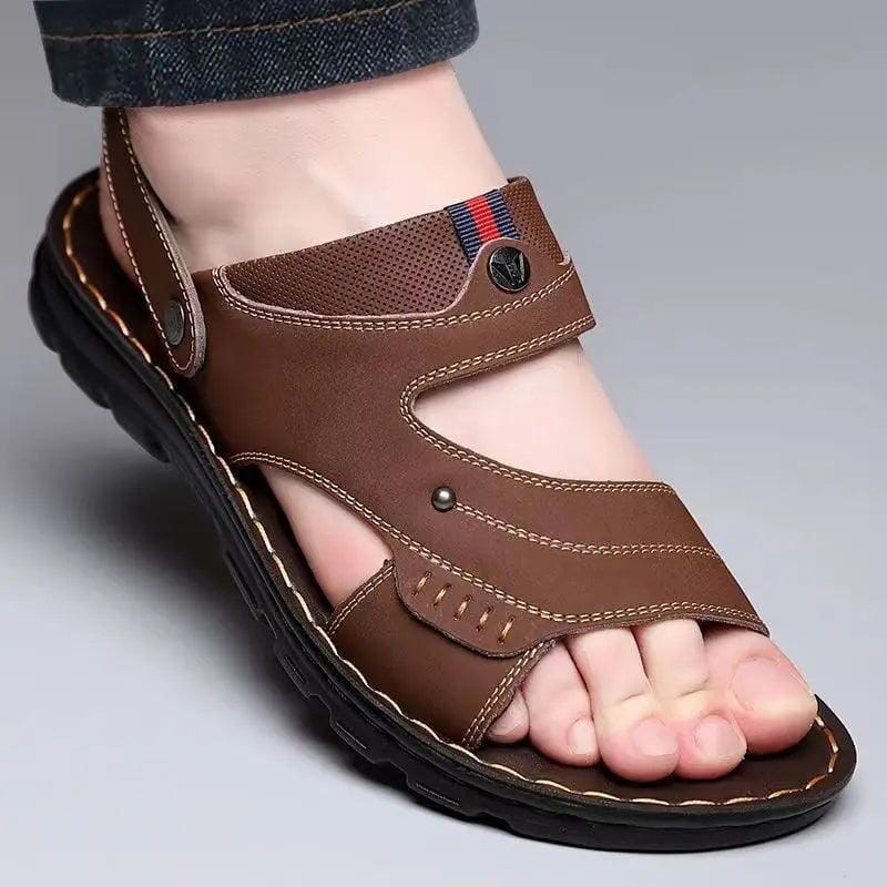 Men's Two-way Outdoor Leather Sandals/Slippers