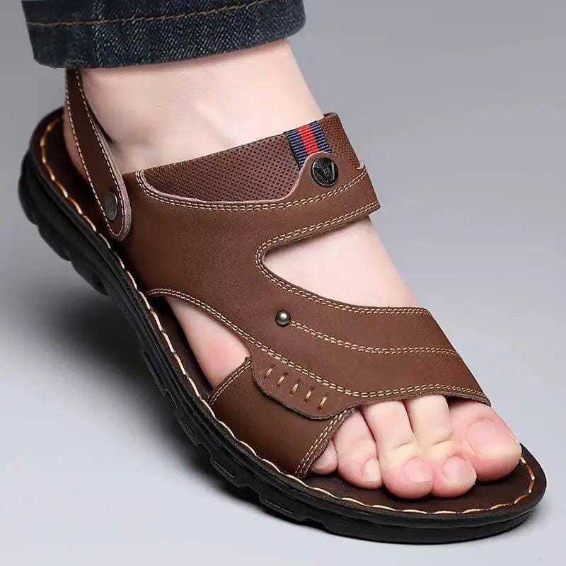 Men's Two-way Outdoor Leather Sandals/Slippers