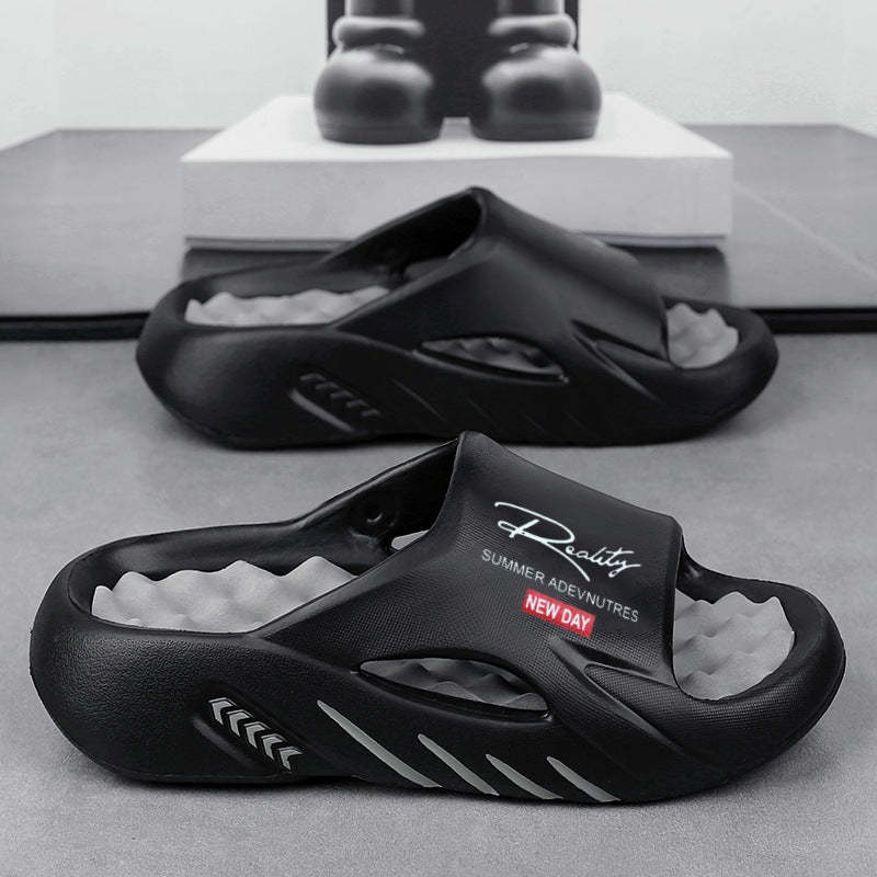 Summer Massage Slippers for Men – Soft Sole Slide Sandals for Indoor & Outdoor, Casual & Beach Use