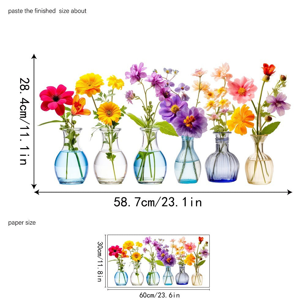 🔥Last Day Sale 🎁50K+ SOLD! ✨💐Colorful Floral Bouquet Window Sticker🖼️
