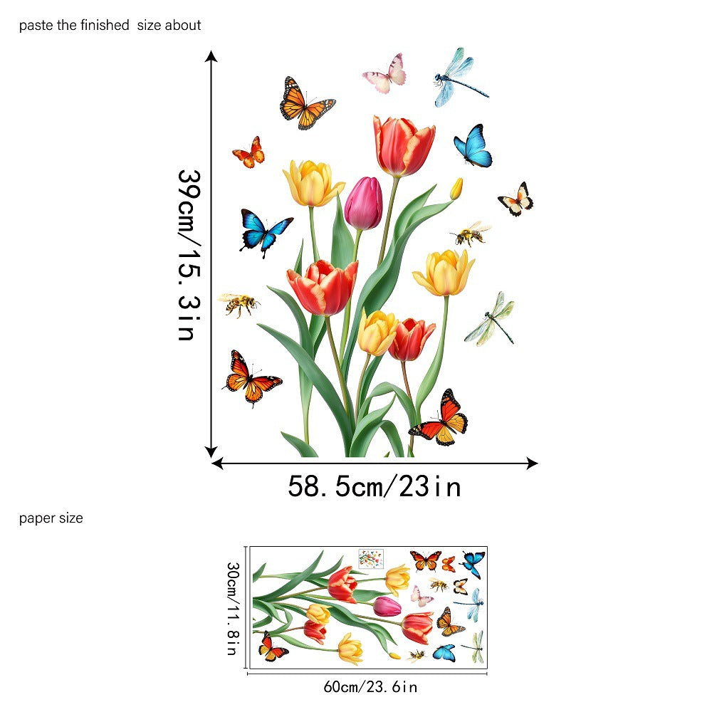 🔥Last Day Sale 🎁50K+ SOLD! ✨💐Colorful Floral Bouquet Window Sticker🖼️