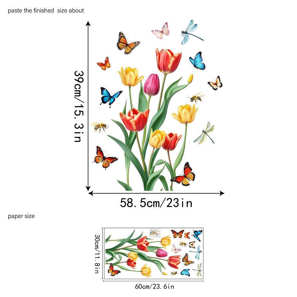 🔥Last Day Sale 🎁50K+ SOLD! ✨💐Colorful Floral Bouquet Window Sticker🖼️