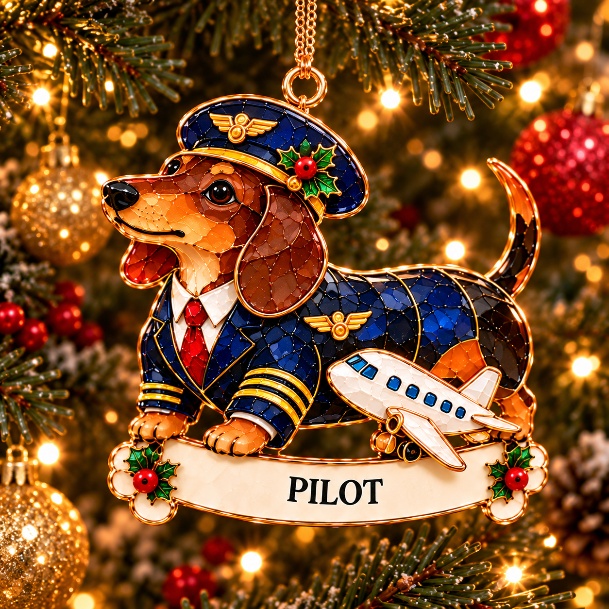 2026 Dachshunds at Work Christmas Ornaments 